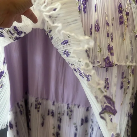 Dress the Population Lavender Floral Strapless Maxi Dress - Picture 9 of 11